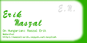 erik maszal business card